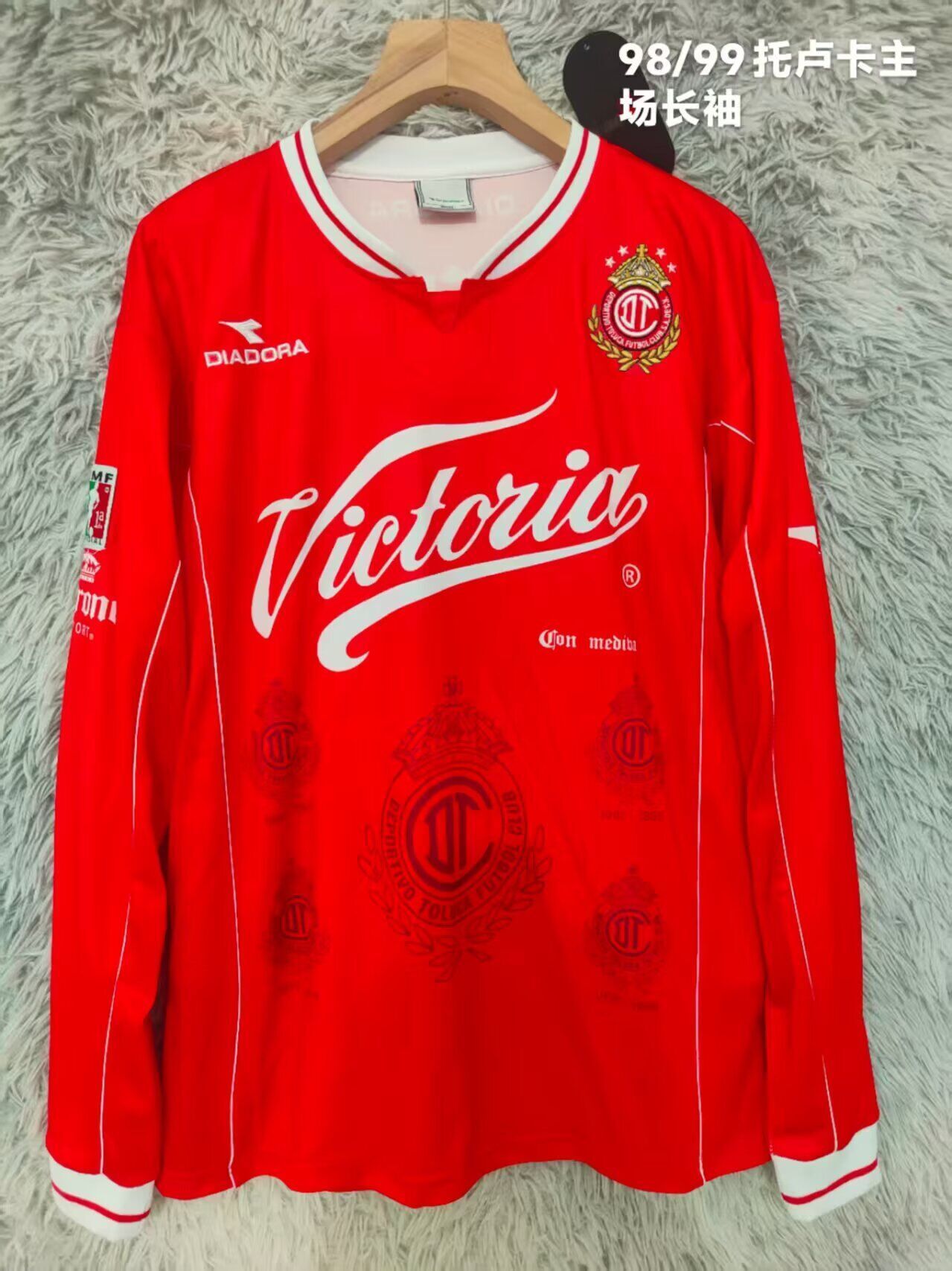 AAA Quality Toluca 98/99 Home Long Soccer Jersey
